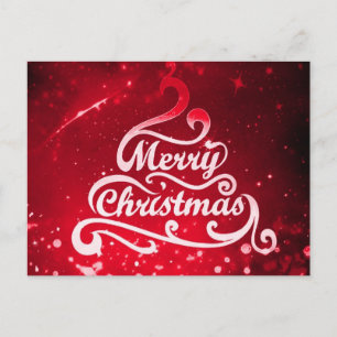 Merry Christmas Greeting Holiday Postcard