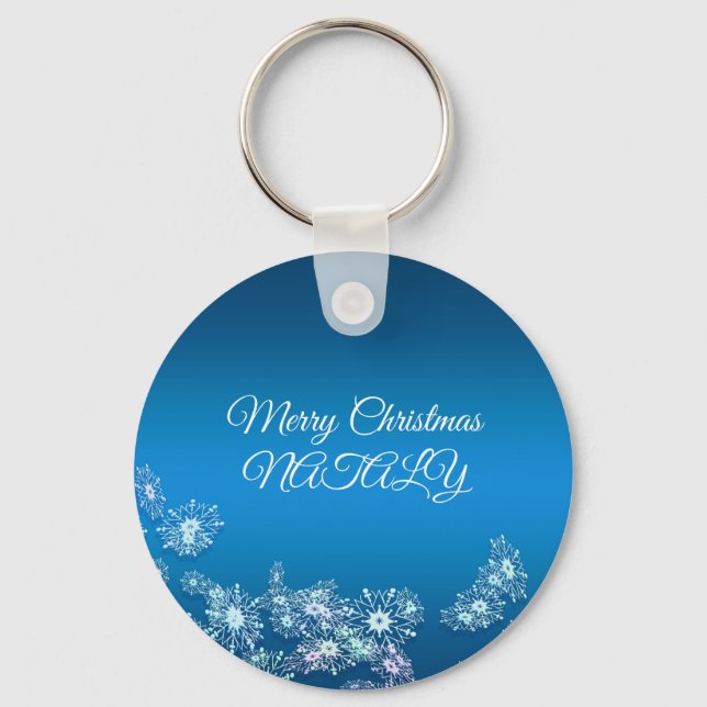 Merry Christmas. Greeting. Keychain (Front)
