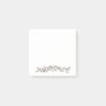 Merry Christmas greeting mistletoe and pine wreath Post-it Notes