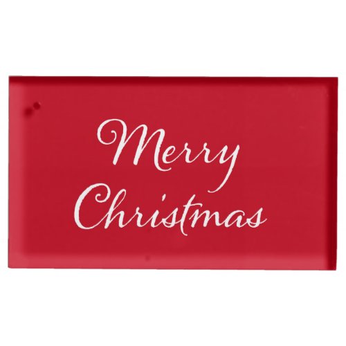 Merry Christmas Greeting Place Card Holder