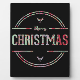 Merry Christmas Greeting Plaque