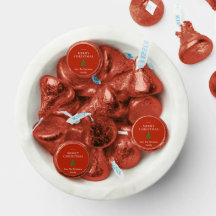 Merry Christmas greeting with tree on red custom