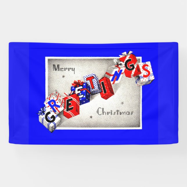 Merry Christmas Greetings Banner (Horizontal)