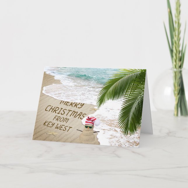 Merry Christmas Greetings from Key West Holiday Card (Front)