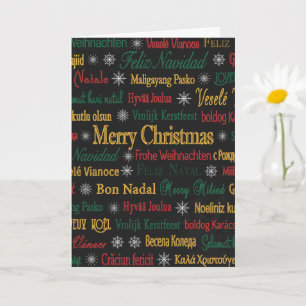 Merry Christmas Greetings in Different Language    Card