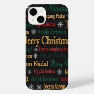 Merry Christmas Greetings in Different Language Case-Mate iPhone 14 Case