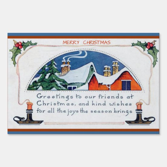 Merry Christmas Yard &amp; Lawn Signs | Zazzle