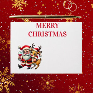 Merry Christmas Greetings Santa Envelope