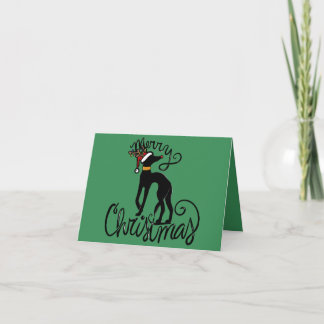 Merry Christmas Greyhound Card
