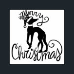 Merry Christmas Greyhound Reindeer Rubber Stamp<br><div class="desc">Merry Christmas Greyhound Reindeer greyohunds galgo "merry christmas" "christmas greyhound"</div>
