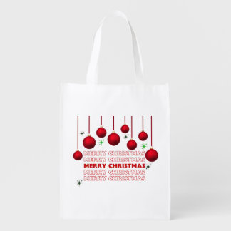merry christmas grocery bag