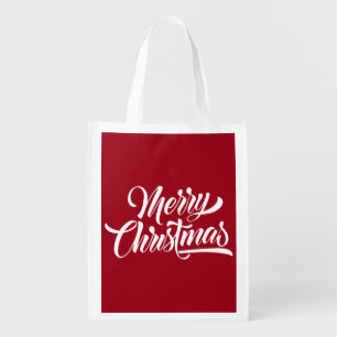 Merry Christmas Grocery Bag