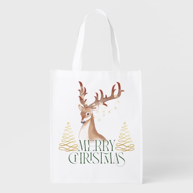 merry christmas grocery bag (Front)