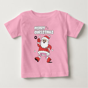 Merry Christmas - Groovy Santa Strut Baby T-Shirt