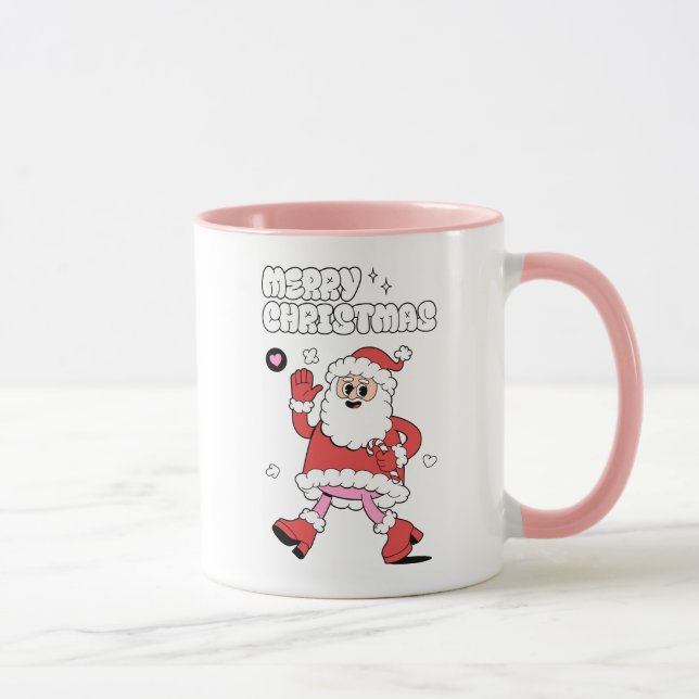 Merry Christmas - Groovy Santa Strut Mug (Right)
