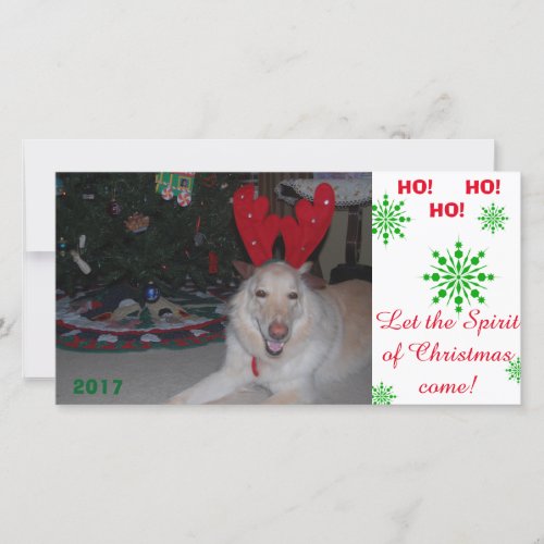 Merry Christmas GSD German Shepherd card funny