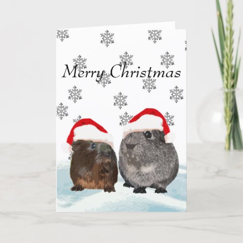 Merry Christmas Guinea pig Card