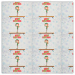 Merry Christmas Gymnast Elf Fabric
