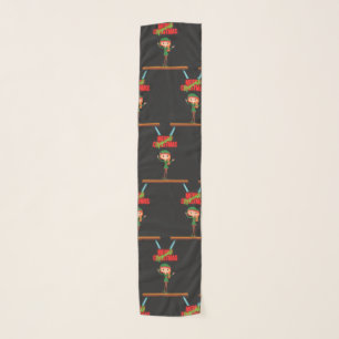 Merry Christmas Gymnast Elf Scarf