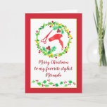 Merry Christmas Hair Stylist Custom Card