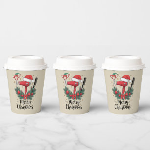 Merry Christmas Hairstylist Hairdresser Xmas Hair Paper Cups