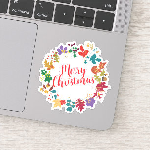 Merry Christmas Halloween New Year Sticker