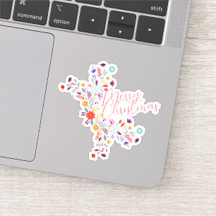 Merry Christmas Halloween New Year Sticker