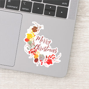 Merry Christmas Halloween New Year Sticker