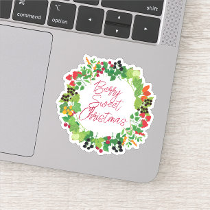 Merry Christmas Halloween New Year Sticker