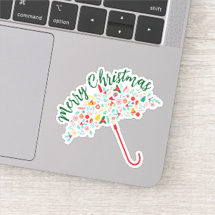 Merry Christmas Halloween New Year Sticker