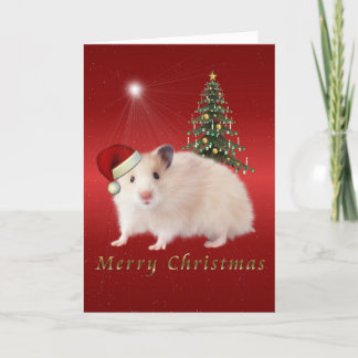 Merry Christmas  Hampster Holiday Card