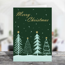 Merry Christmas Hand Drawn Green Color