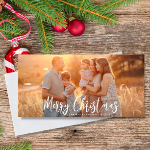 Merry Christmas Hand-lettered Holiday Photo