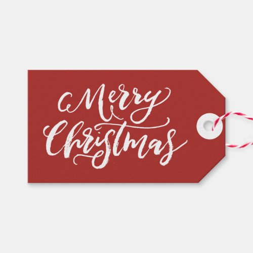 Merry Christmas Hand Lettering Gift Tags