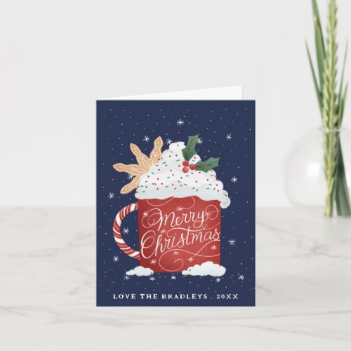 Merry Christmas Hand_Lettering Hot Cocoa Holiday Card