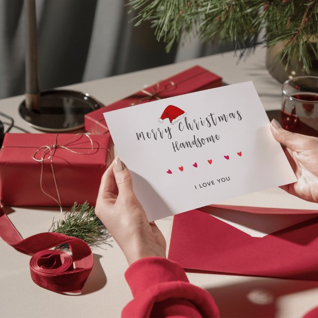 Merry christmas Handsome Husband photo card (Creator Uploaded)