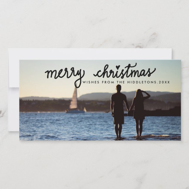 Merry Christmas Handwritten Script Holiday (Front)