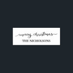 Merry Christmas Handwritten Script Holiday Self-inking Stamp<br><div class="desc">Merry Christmas Handwritten Script Holiday</div>