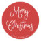 Merry Christmas | Handwritten Script on Red