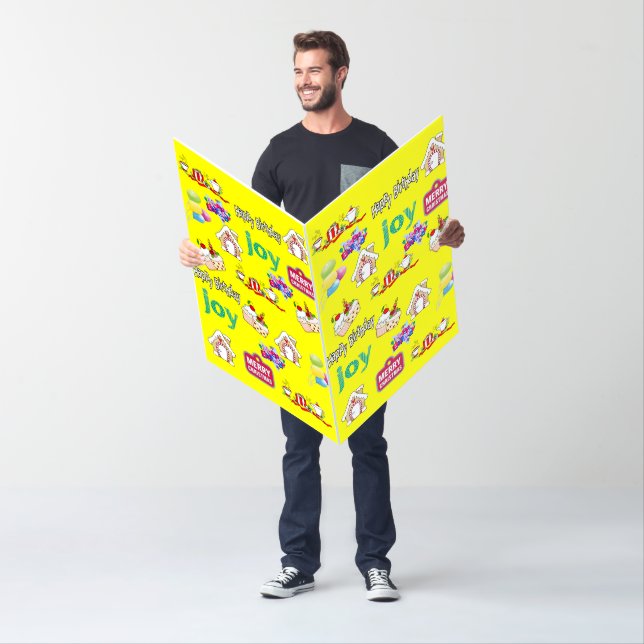 Merry Christmas Happy Birthday Card Large (In Situ)