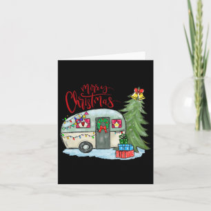 Merry Christmas Happy Camper Fun Camping Life Fami Card