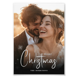 Merry Christmas Happy Couple Custom Photo Print