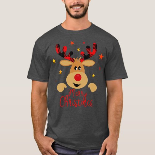 Merry Christmas Happy Deer T_Shirt