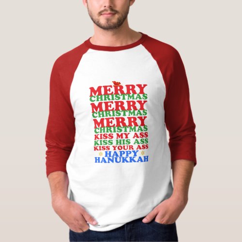 Merry Christmas Happy Hanukkah T_Shirt