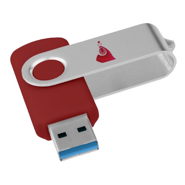 Merry Christmas Happy Holiday Home for Christmas  Flash Drive (Angled)