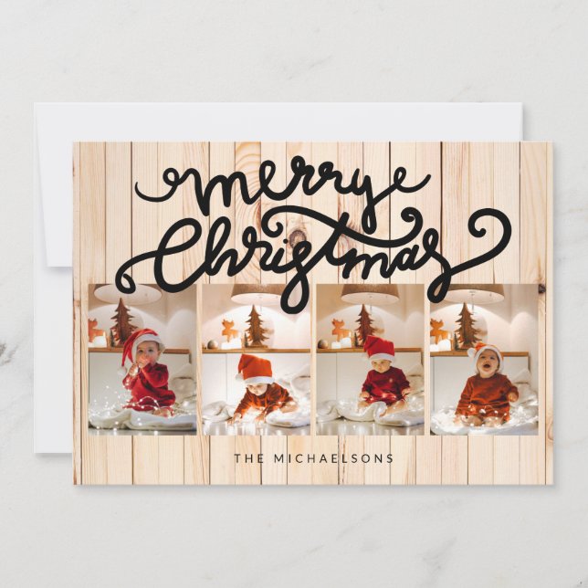 MERRY CHRISTMAS Happy Holidays Add Your Photos (Front)