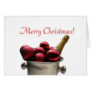 Merry Christmas! happy holidays card bucket with c