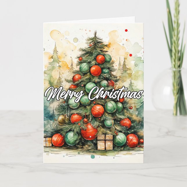 Merry Christmas | Happy Holidays, Everyone Holiday Card (Front)