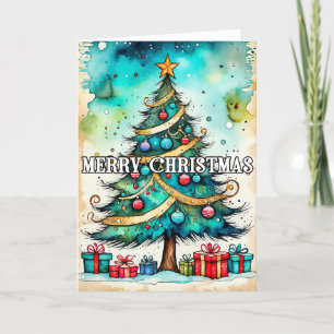 Merry Christmas Happy Holidays Holiday Card