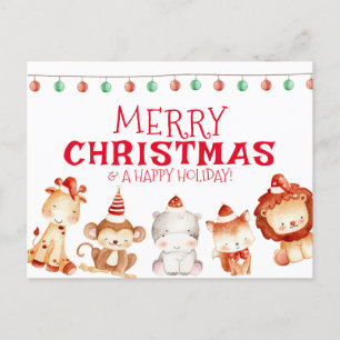 Merry Christmas & Happy Holidays Holiday Postcard